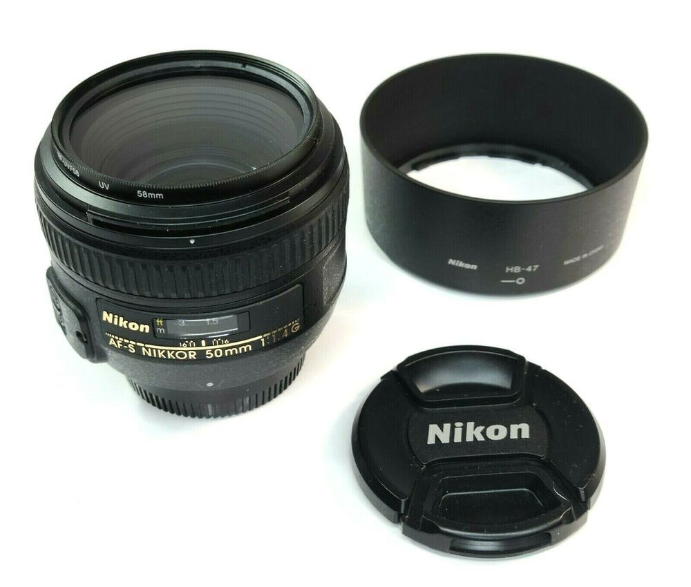Nikon AF-S Nikkor 50mm 1.4G Prime Lens With Hood